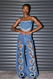 Samuel Love Cross Denim Kısa Üst