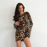 Mini Leopar Elbise