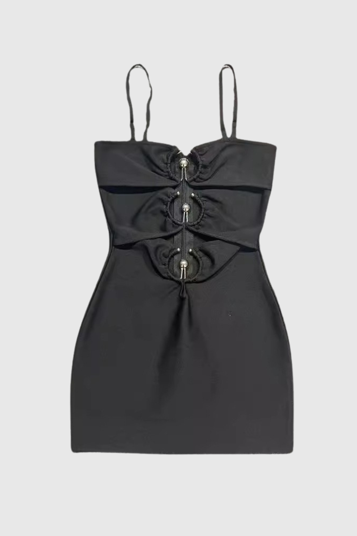 Tessa Hollow Spagetti Mini Elbise