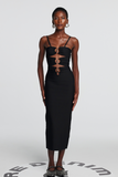 Tessa Hollow Spagetti Maxi Elbise