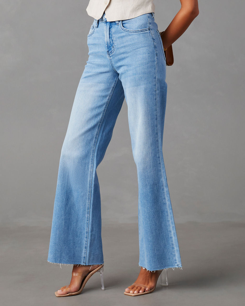 Aleesia Mid Bel Geniş Paça Jean