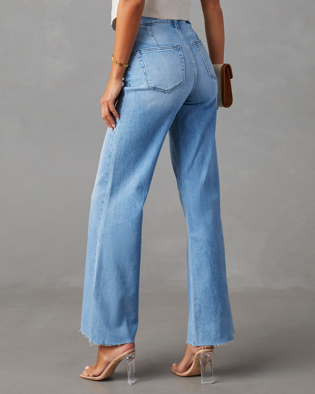 Aleesia Mid Bel Geniş Paça Jean