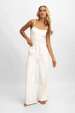 Sueña™ Andie Geniş Paça Pantolon / Vanilla Rom Jakarlı