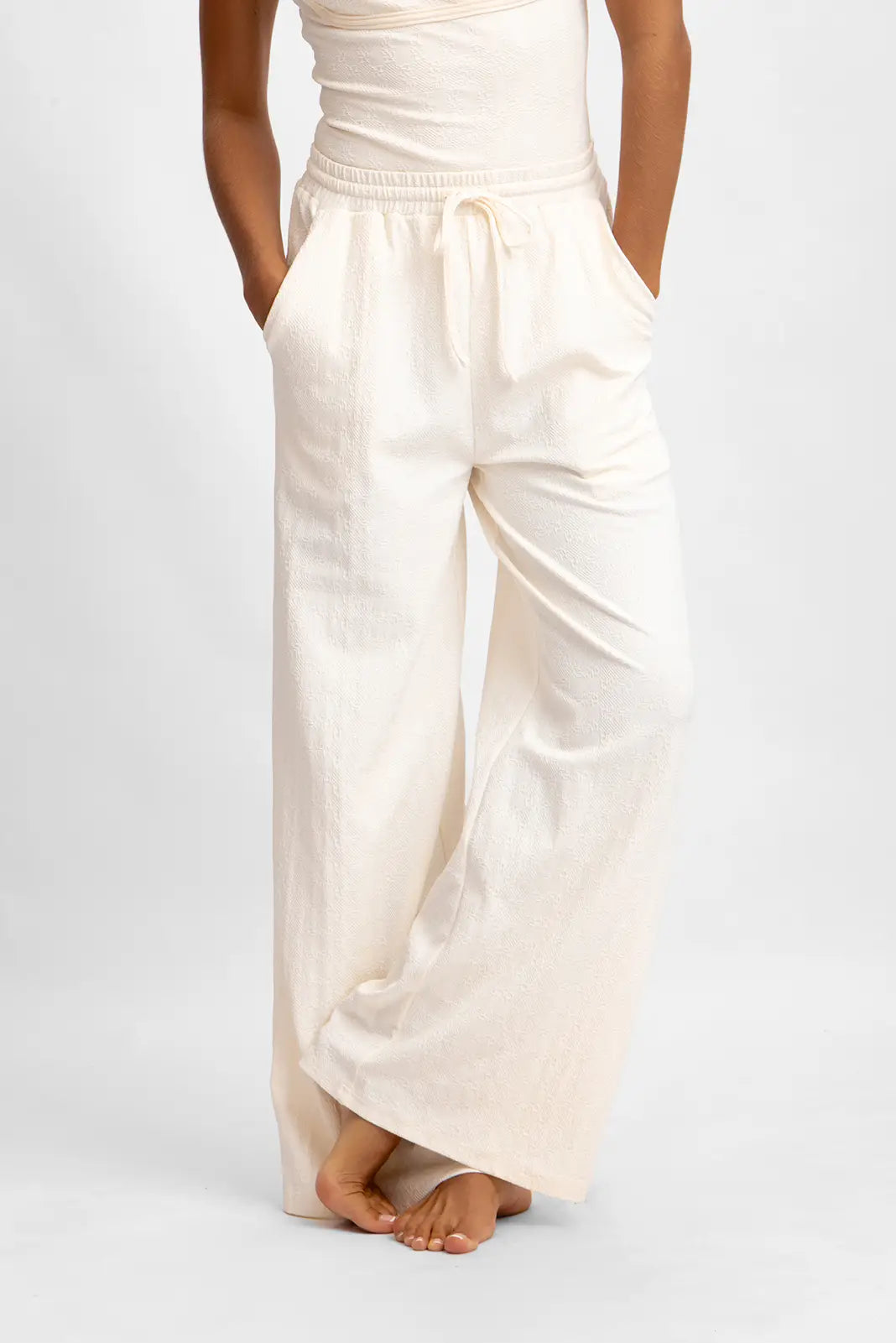 Sueña™ Andie Geniş Paça Pantolon / Vanilla Rom Jakarlı