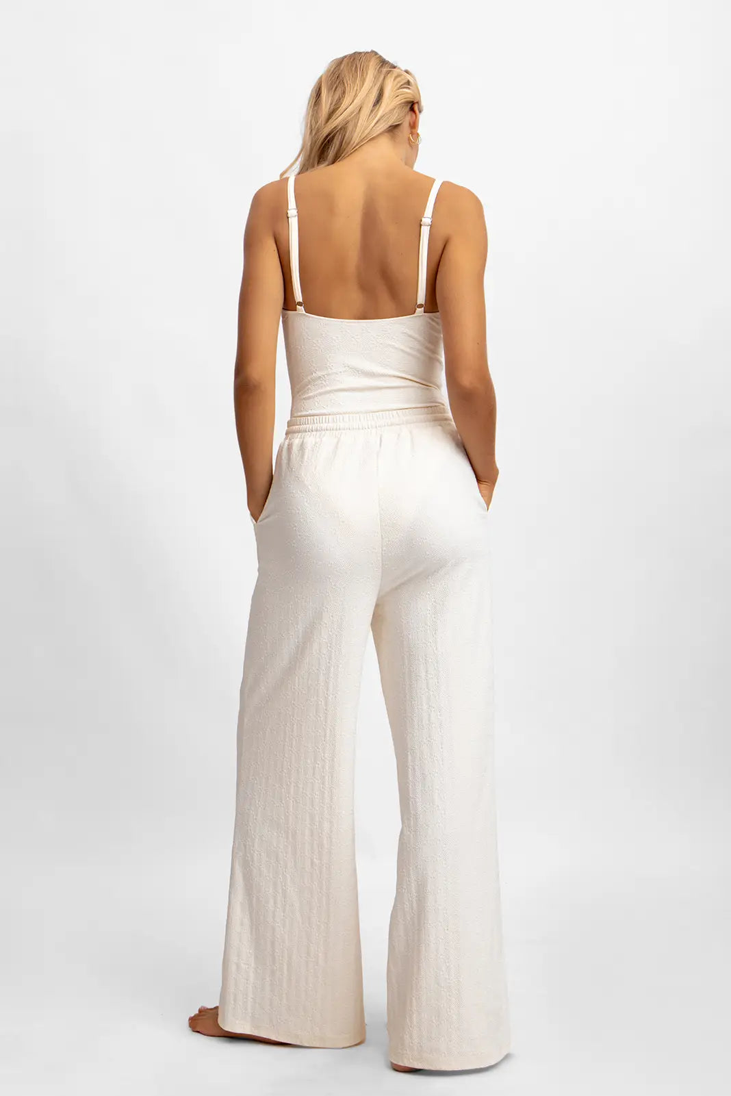 Sueña™ Andie Geniş Paça Pantolon / Vanilla Rom Jakarlı