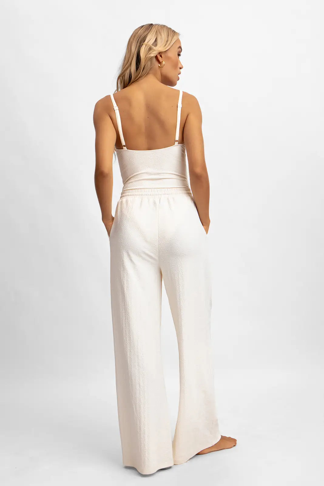Sueña™ Andie Geniş Paça Pantolon / Vanilla Rom Jakarlı