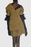 Waverly Dantel Tek Omuz Asimetrik Blazer