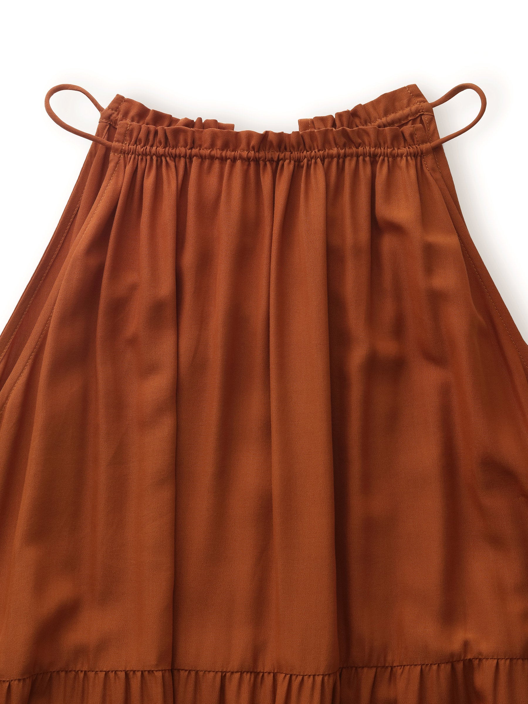 Tencel Asetat Karışımlı Kadın Askılı Uzun Elbise