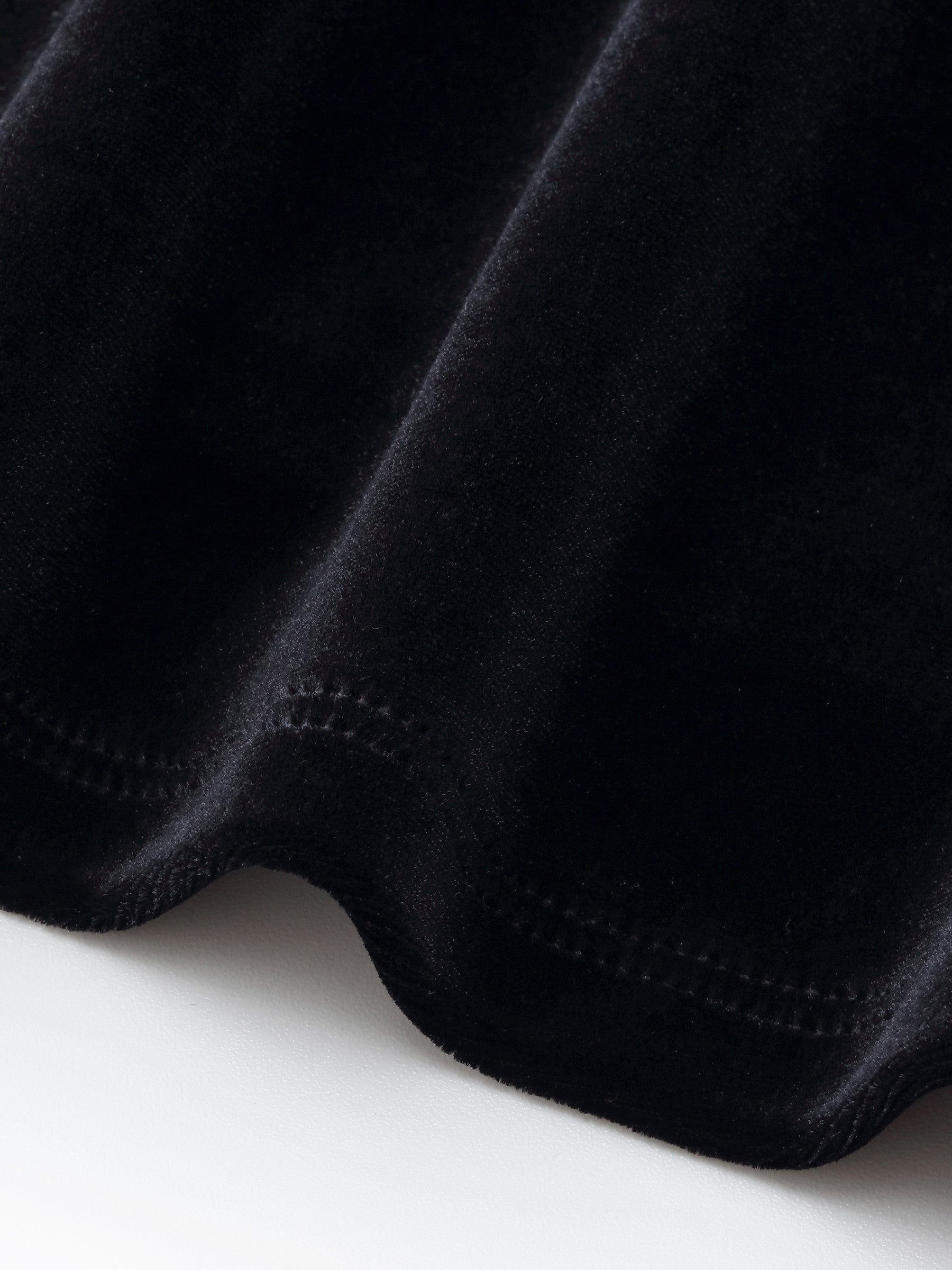 Kadife Patchwork İşlemeli Yaka Kadın Mini Elbise