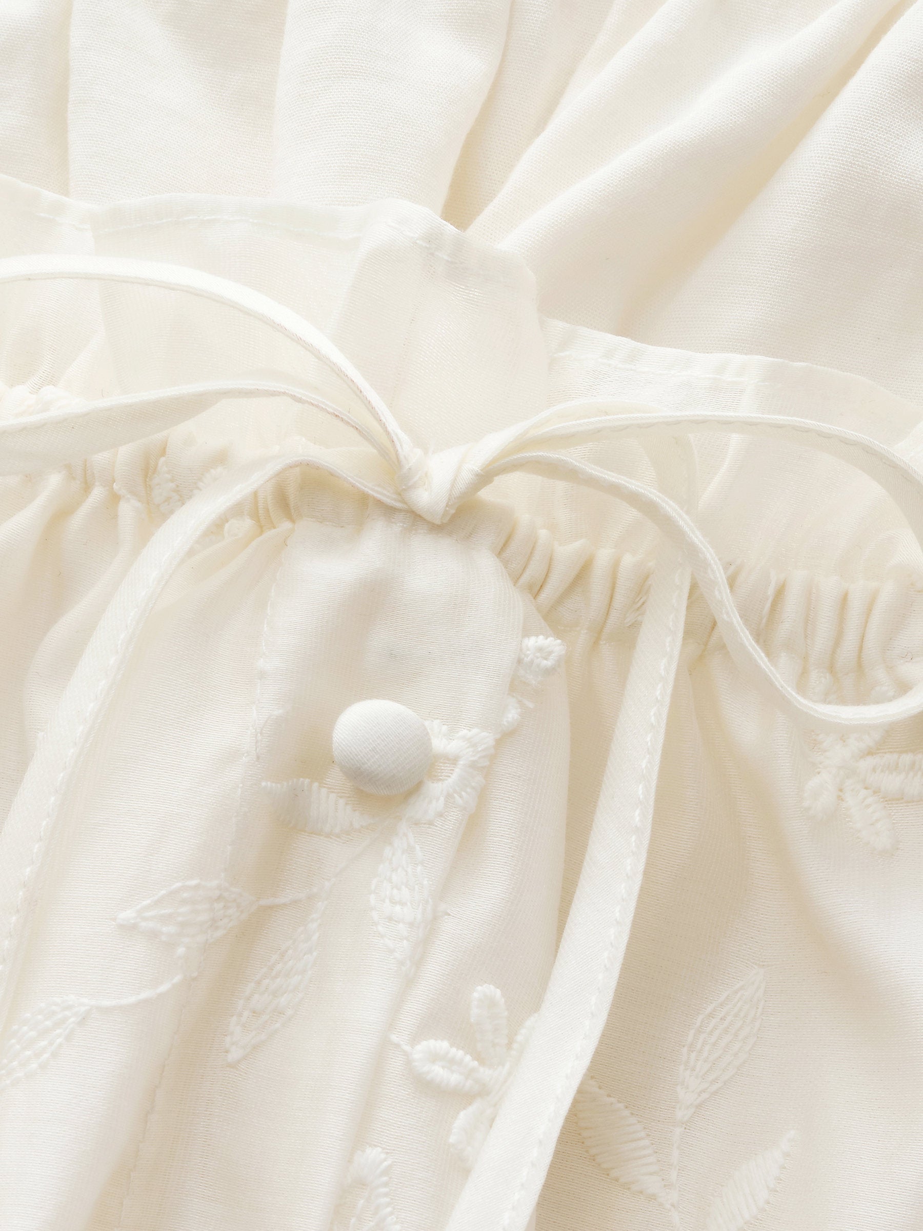 Tencel Karışımlı İşlemeli Kadın Üstü