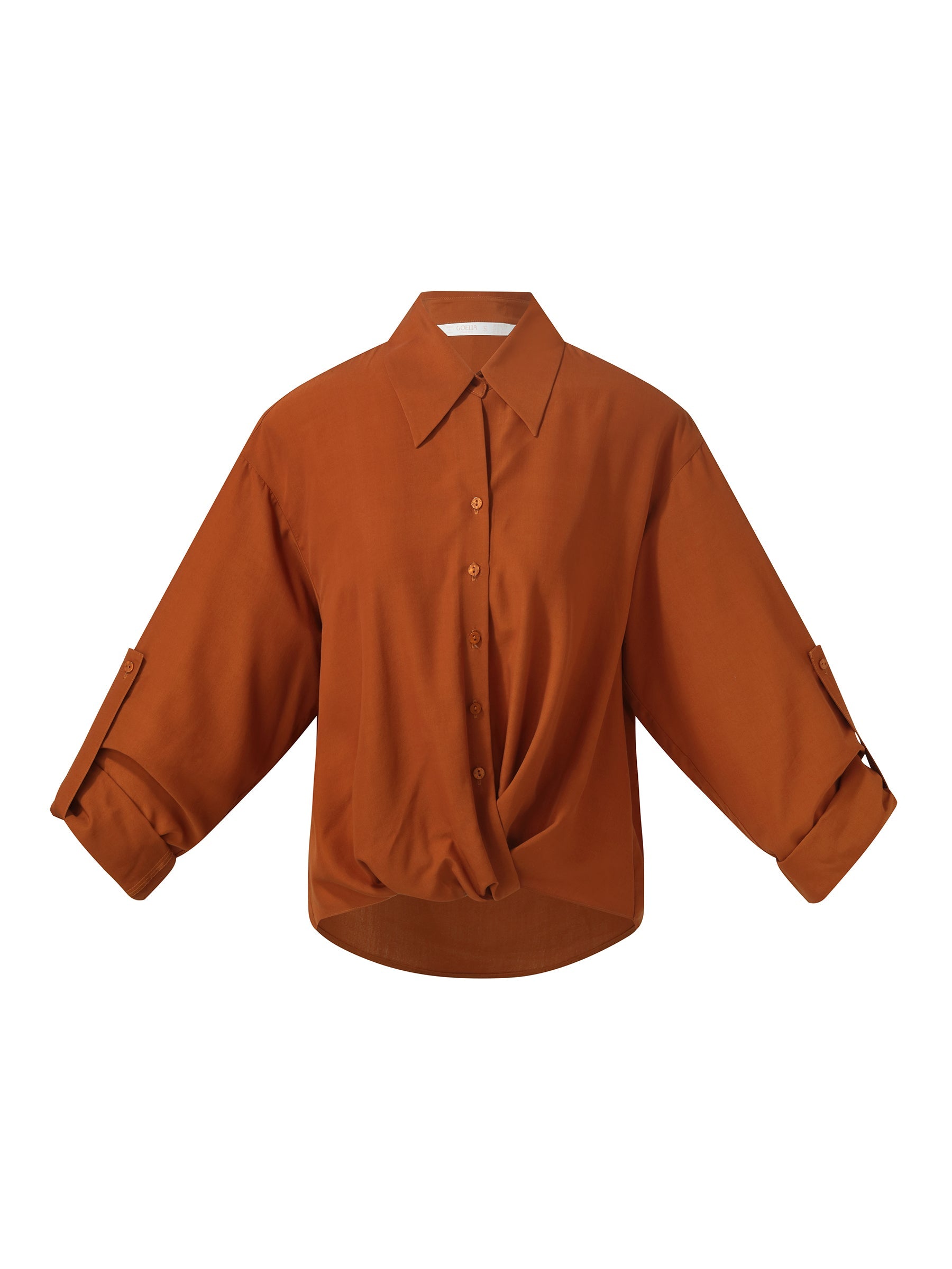 Tencel Asetat Karışımlı Kadın Ayarlanabilir Kollu Gömlek