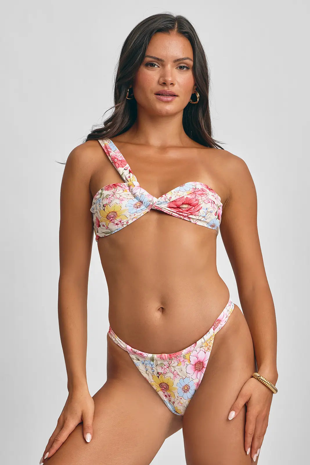 Sueña™ Giana Büzgülü Cesur Alt / Floral Rush (Son İndirim)