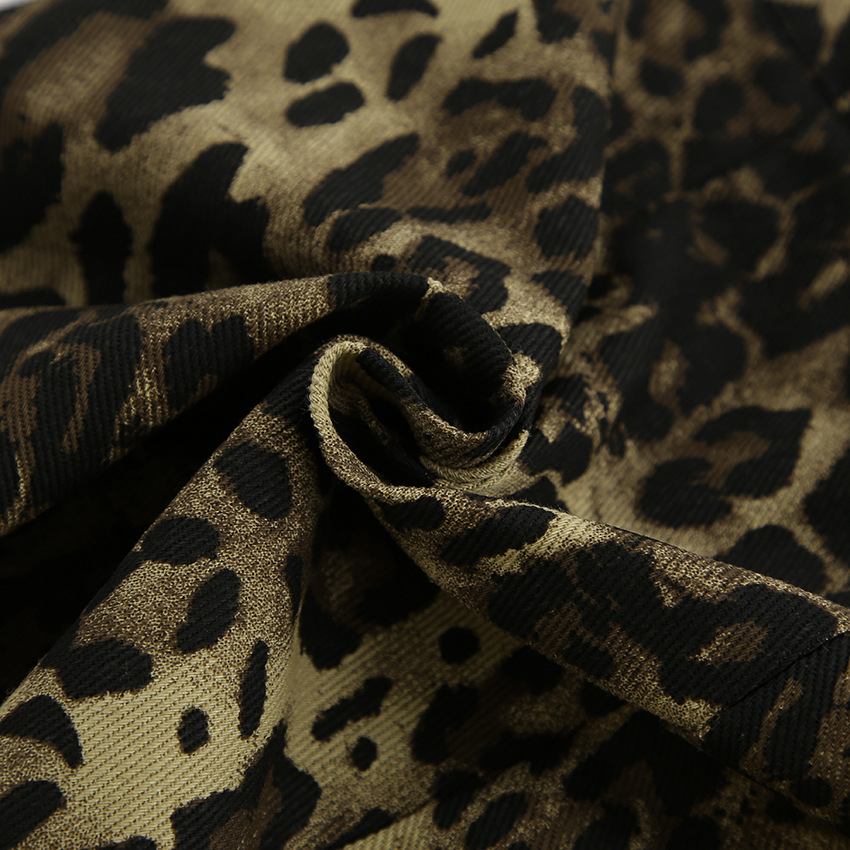 Leopar Desenli Mini Etek