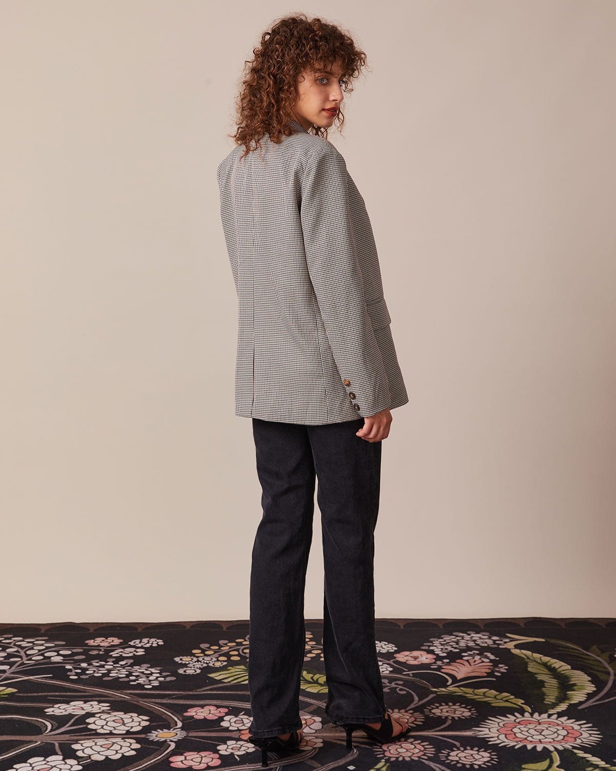 Sueña™ Kahve Yaka Kazayağı Düğmeli Blazer