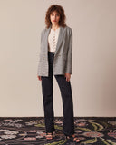 Sueña™ Kahve Yaka Kazayağı Düğmeli Blazer