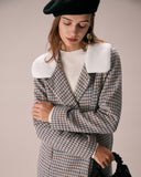 Sueña™ Haki Yaka Tek Sıra Düğmeli Ekose Blazer