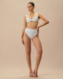 Sueña™ Beyaz Puantiyeli Yüksek Bel Bikini Altı