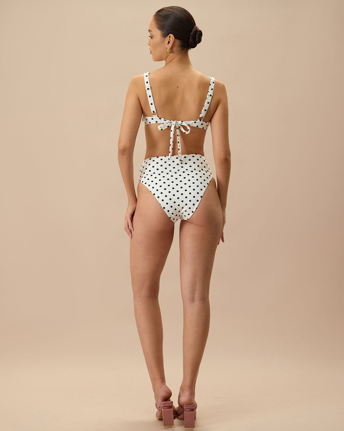 Sueña™ Beyaz Puantiyeli Yüksek Bel Bikini Altı