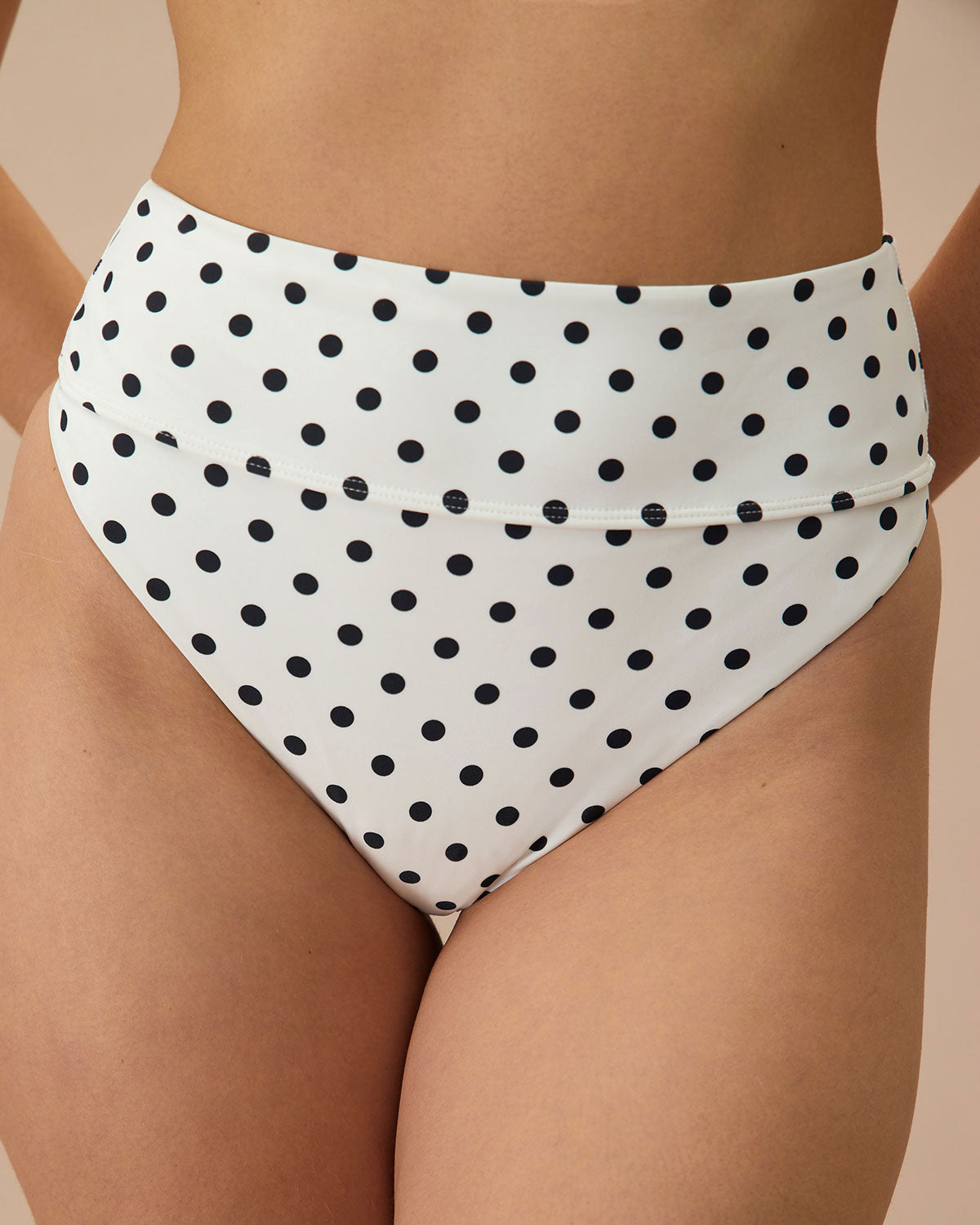 Sueña™ Beyaz Puantiyeli Yüksek Bel Bikini Altı