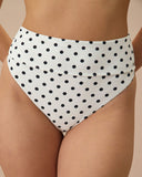 Sueña™ Beyaz Puantiyeli Yüksek Bel Bikini Altı