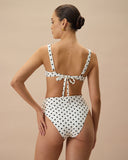 Sueña™ Beyaz Puantiyeli Balenli Bikini Üstü