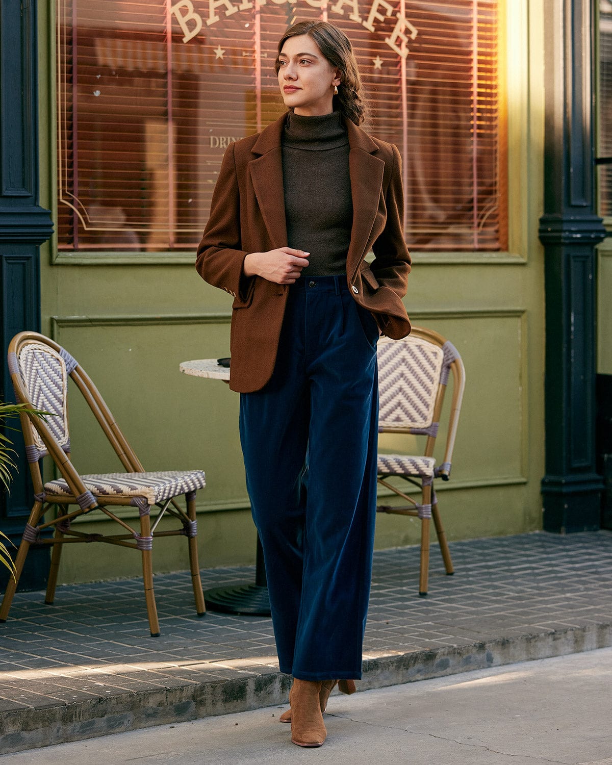 Sueña™ Düz Yaka Tek Düğmeli Blazer