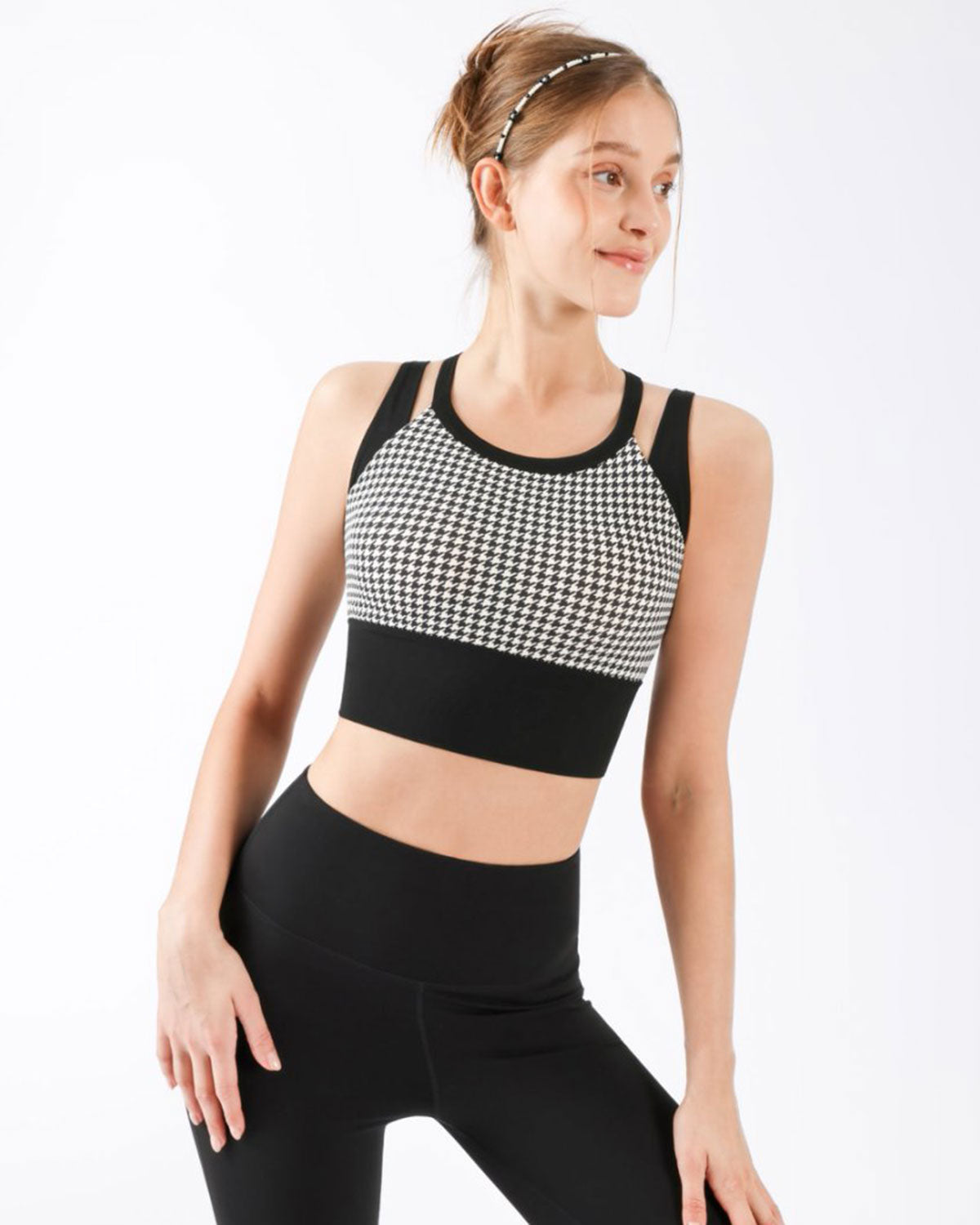 Sueña™ Siyah X-Cross Yoga Atlet - Hafif Destekli