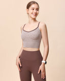 Sueña™ Kahve V Yaka Yoga Atlet - Hafif Destek