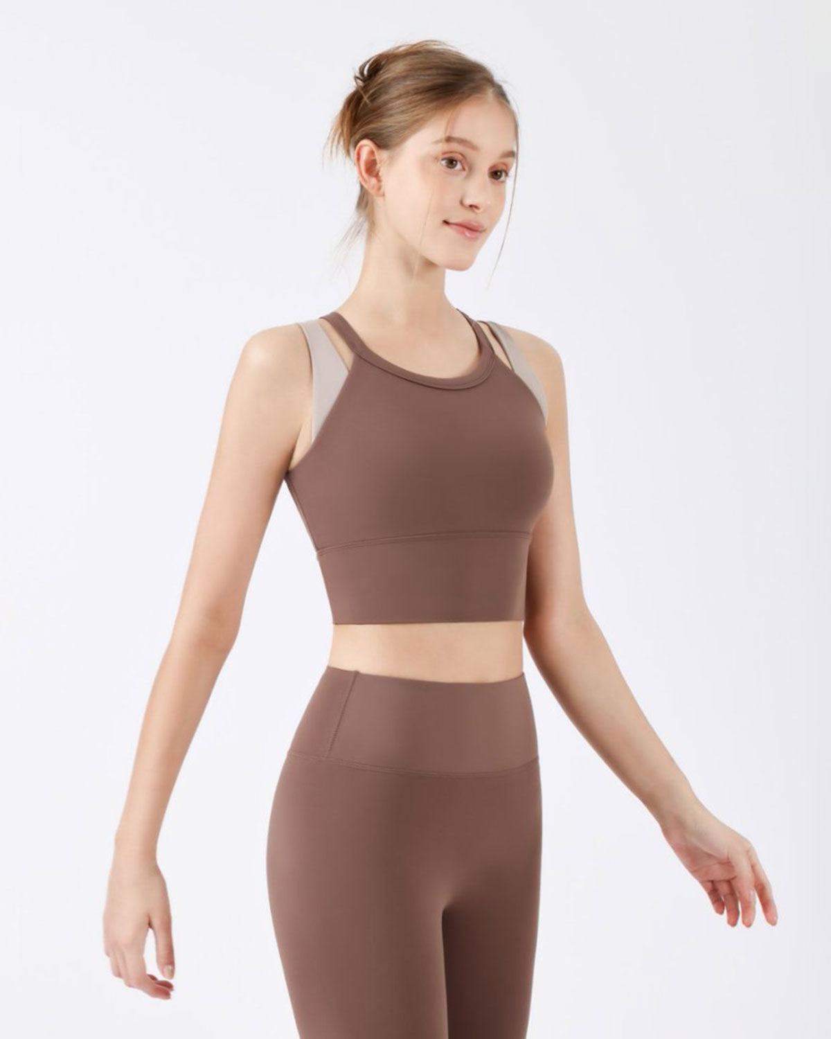 Sueña™ Coffee X-Cross Yoga Atlet - Hafif Destek
