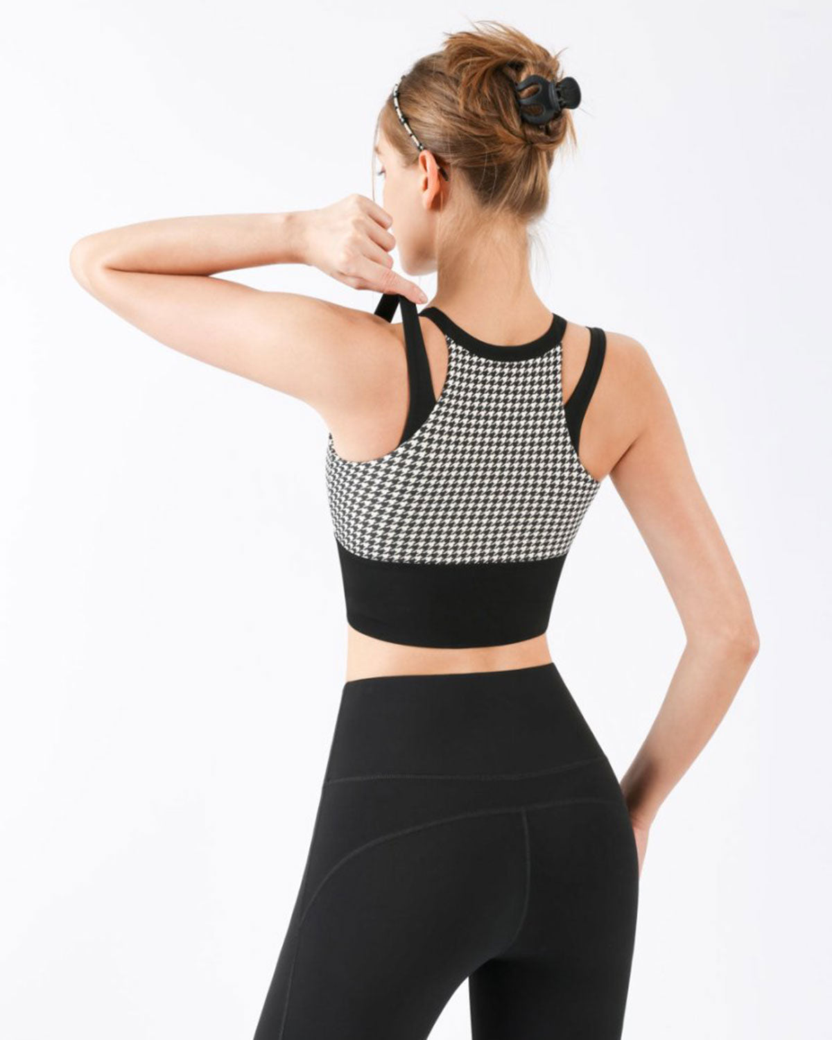 Sueña™ Siyah X-Cross Yoga Atlet - Hafif Destekli