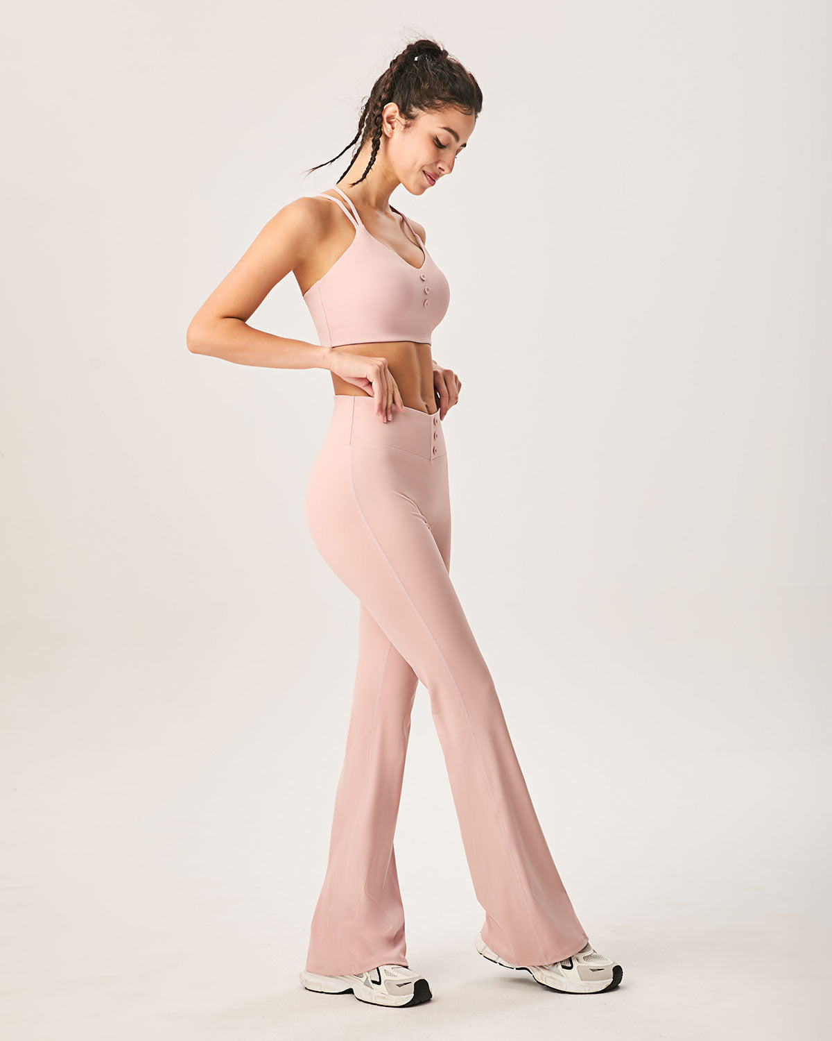 Sueña™ Pembe Yüksek Bel Şık Tayt
