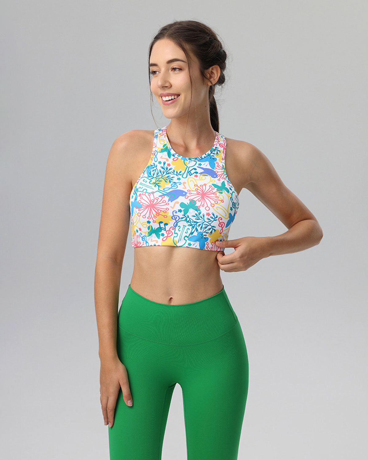 Sueña™ Çiçekli X-Cross Kolsuz Bluz