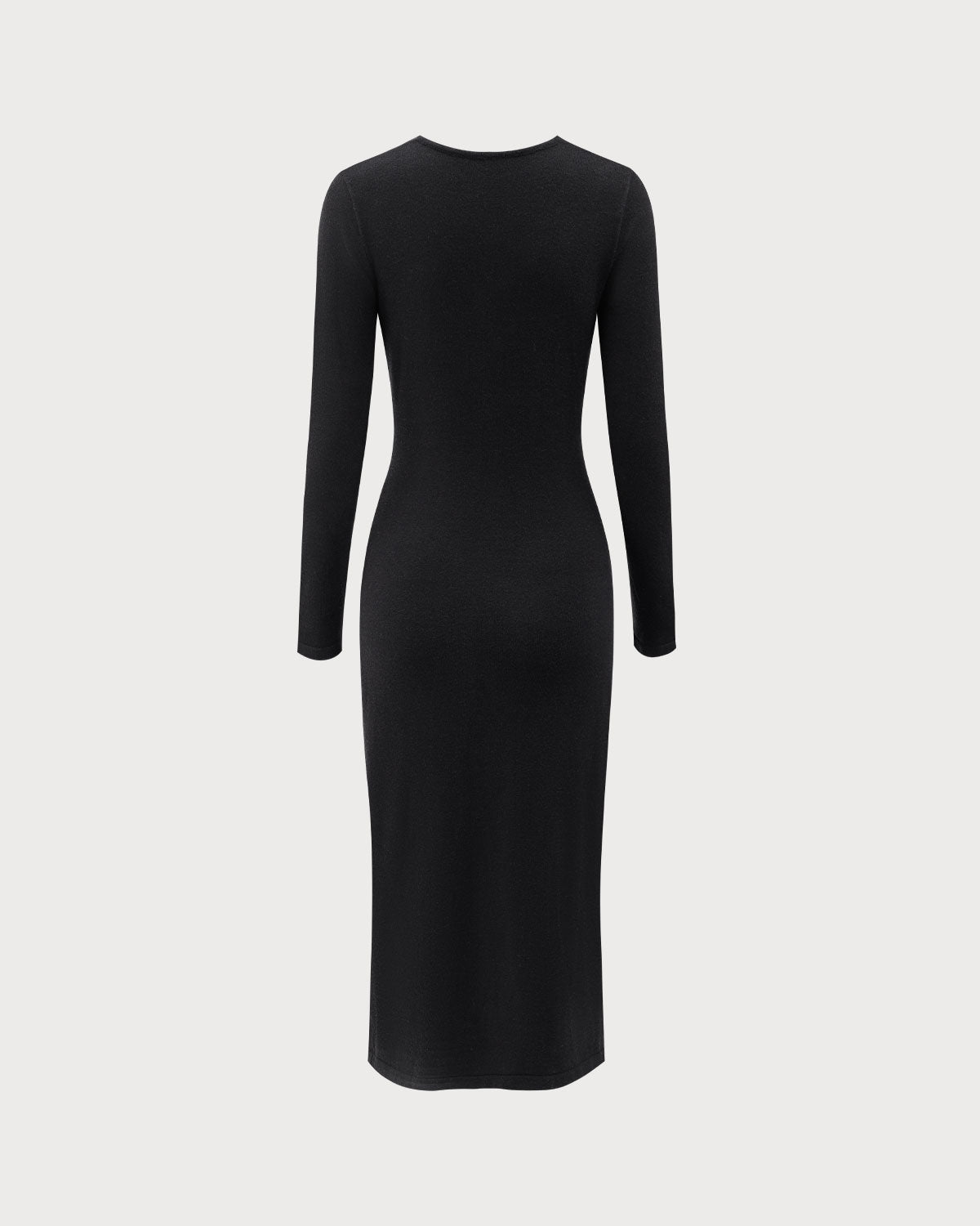 Sueña™ Siyah V Yaka Bodycon Triko Elbise
