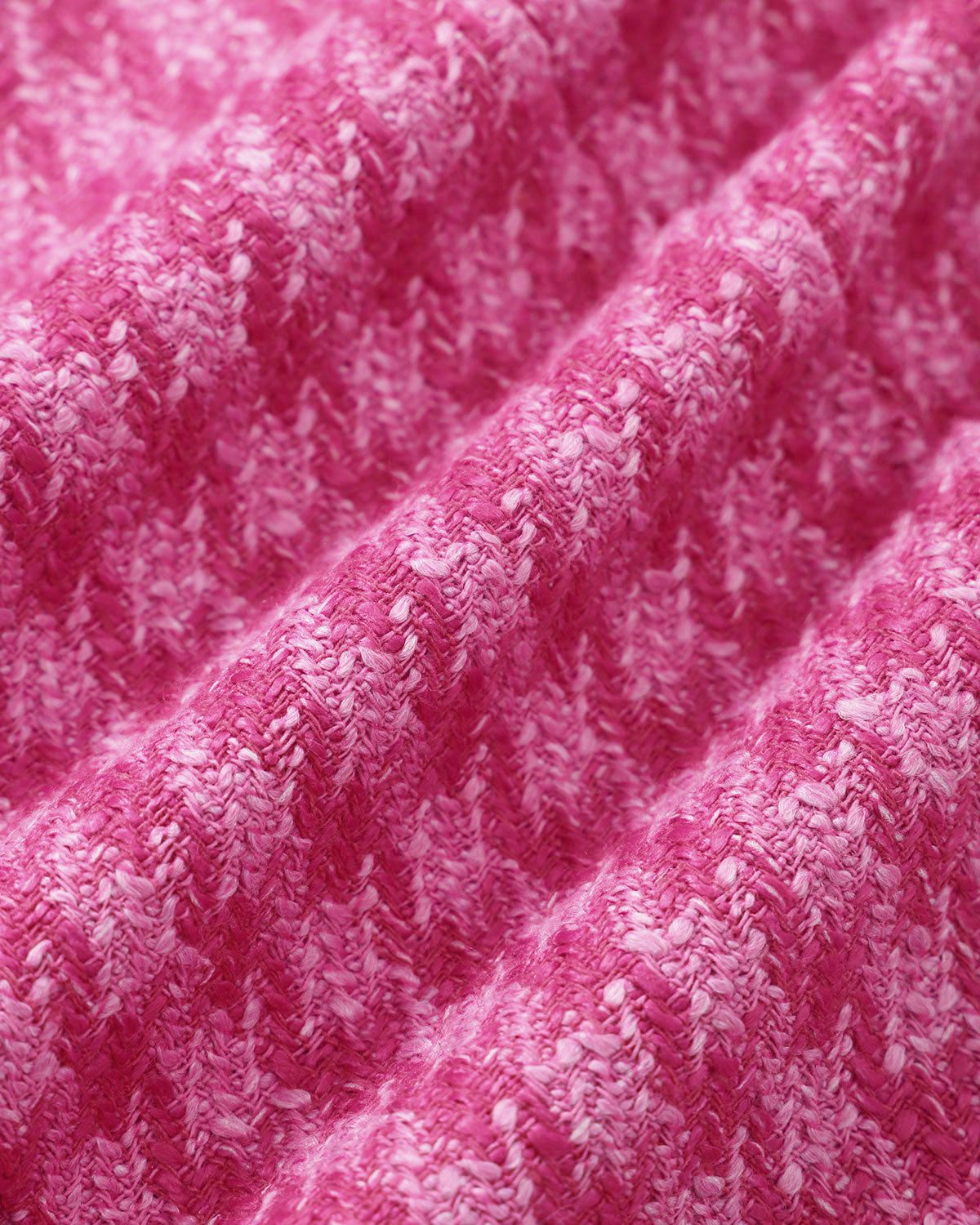 Kadın Pembe Tek Düğmeli Tweed Mini Elbise