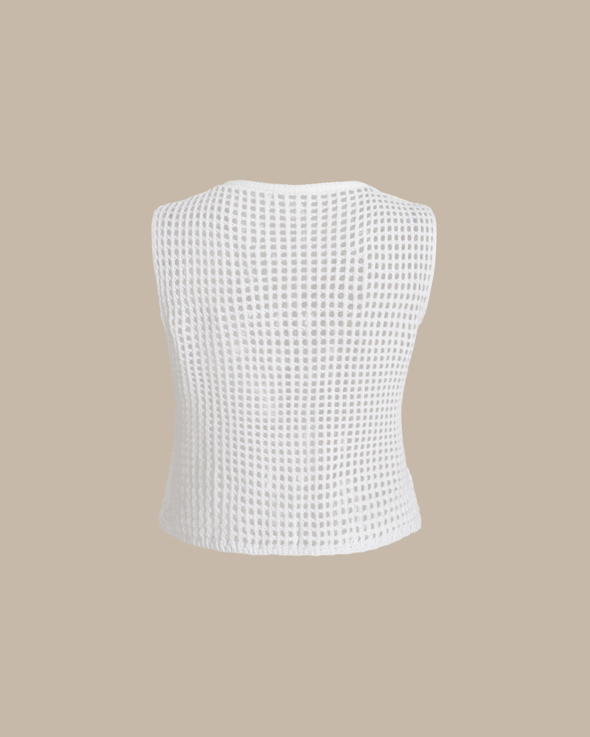 Sueña™ Beyaz V Yakalı Kesikli Tank Top