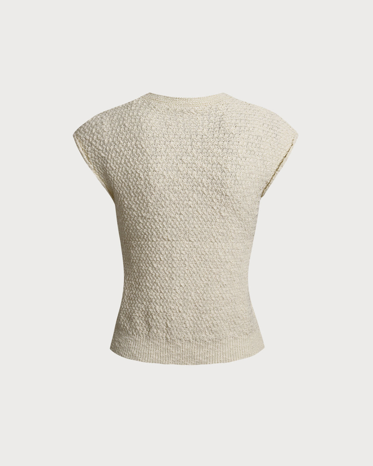 Sueña™ Kayısı Yuvarlak Yaka Dokulu Tank Top