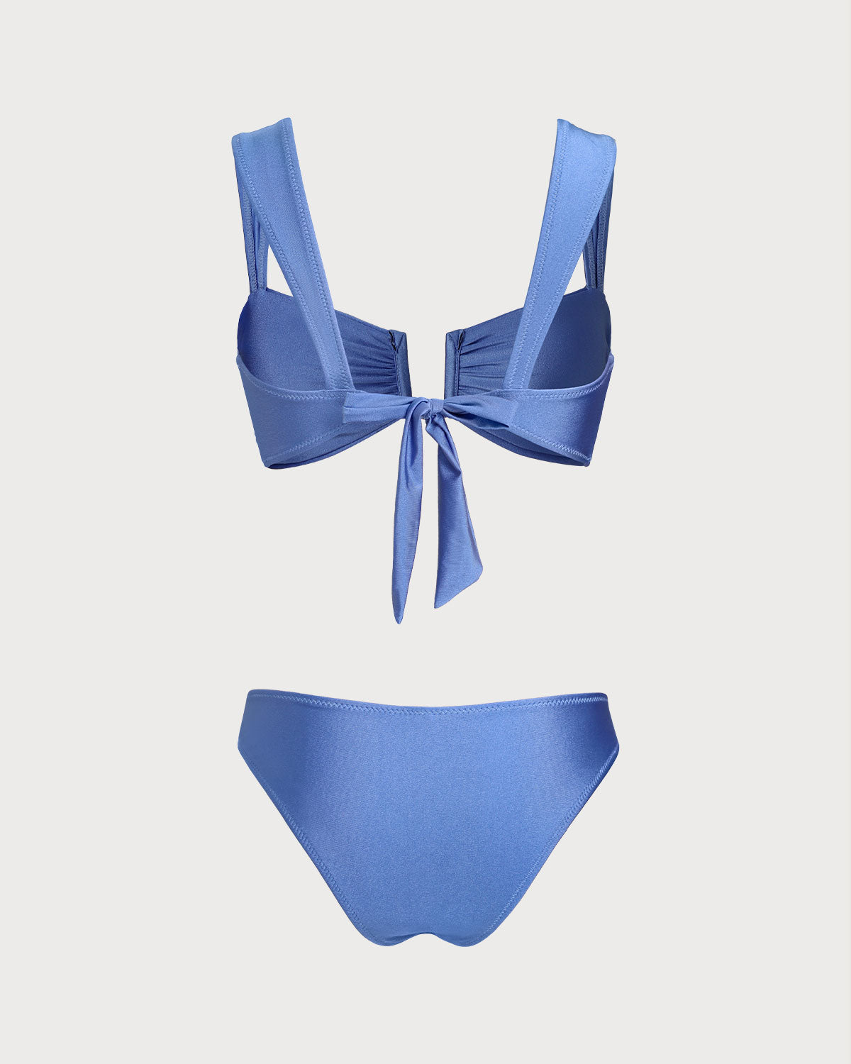 Mavi Üçgen Yüksek Esnek Bikini Takımı