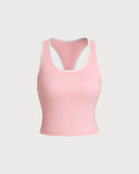Sueña™ Pembe Yuvarlak Yaka Yoga Atleti - Hafif Destekli