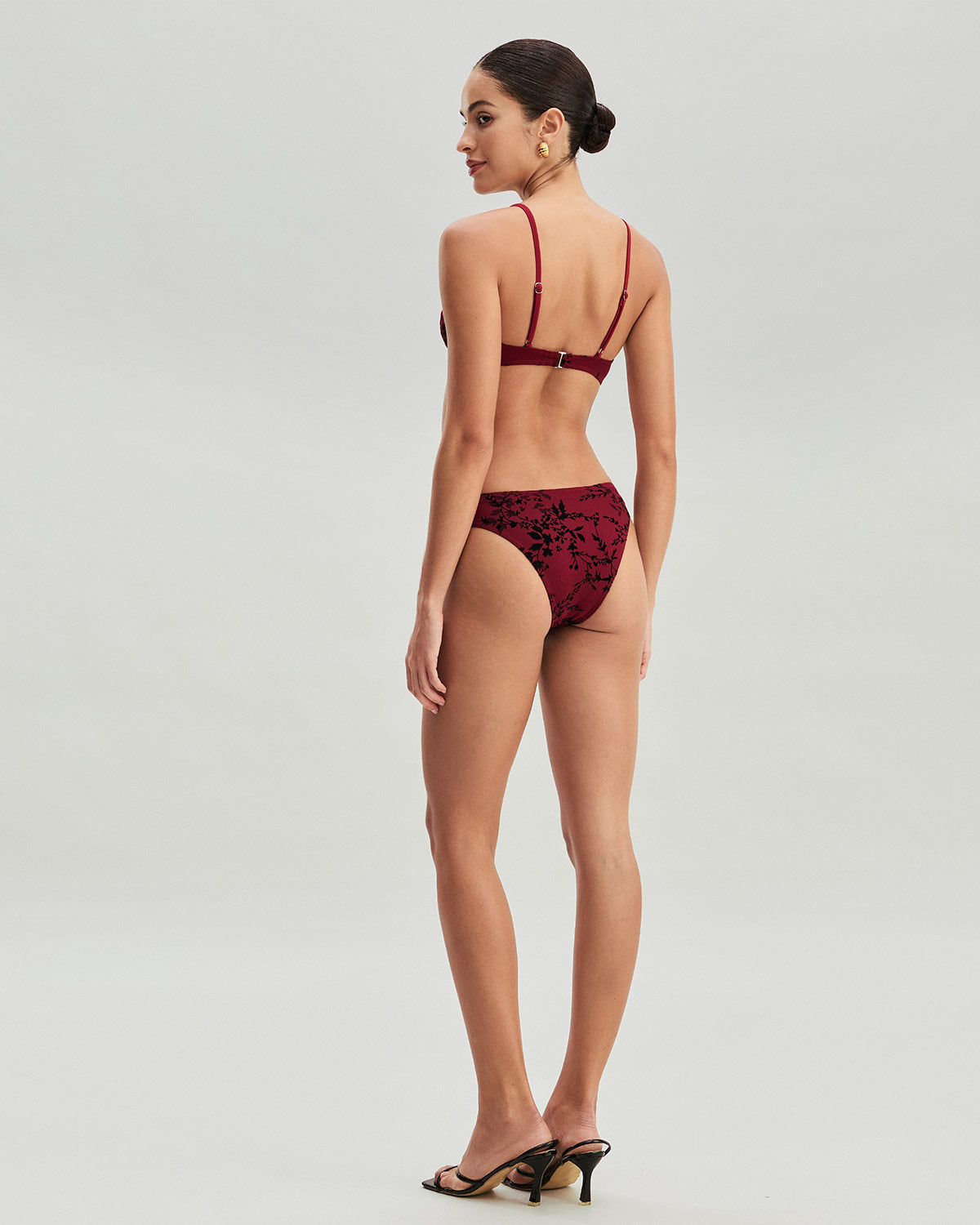 Sueña™ Kırmızı Çiçekli Balenli Bikini Takımı