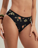 Sueña™ Siyah Çiçekli Balenli Bikini Takımı