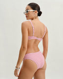 Sueña™ Kırmızı Kareli Balenli Bikini Takımı