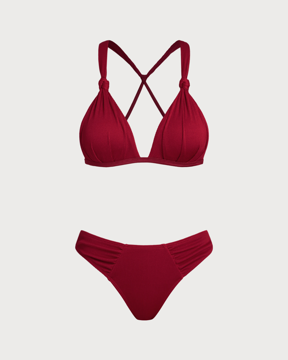 Kırmızı Bralette Dantelli Bikini Takımı