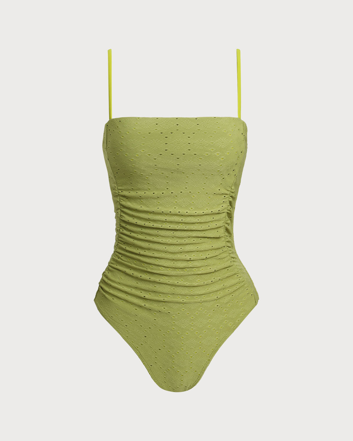 Sueña™ Yeşil Jakarlı Bralette Tek Parça Mayo