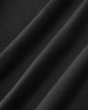 Siyah Kesik İnce Örgü Tişört