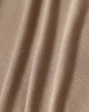 Haki V Yakalı Büzgülü İnce Tişört