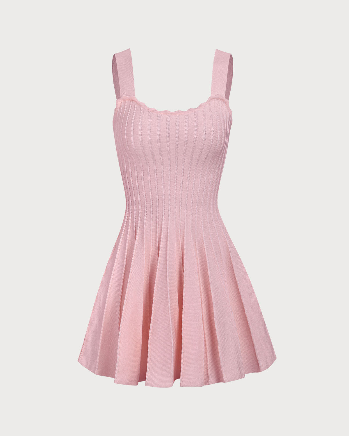 Sueña™ Pembe Örme Slip Triko Elbise