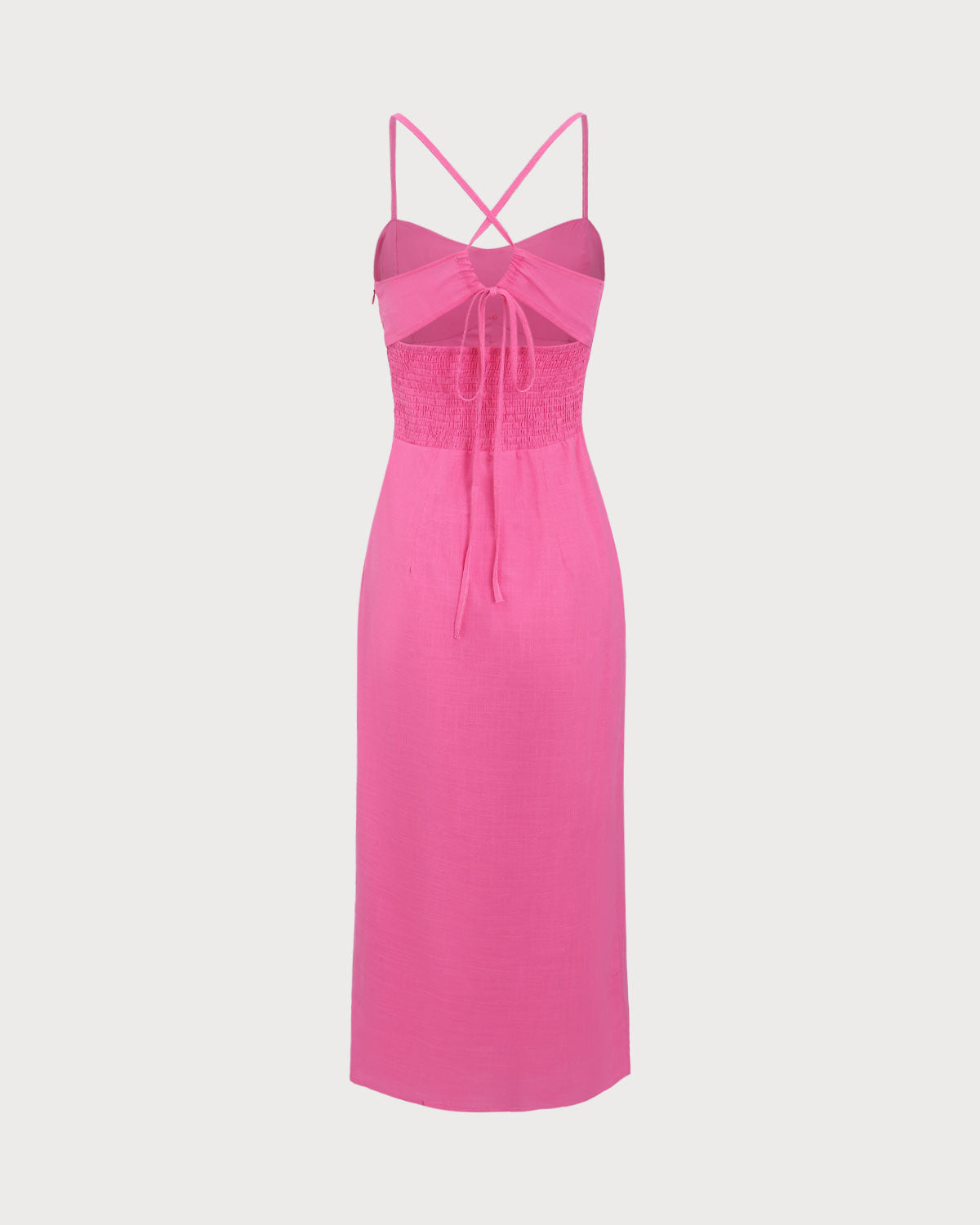 Sueña™ Kırmızı Dantelli Sırtı Açık Slip Midi Elbise