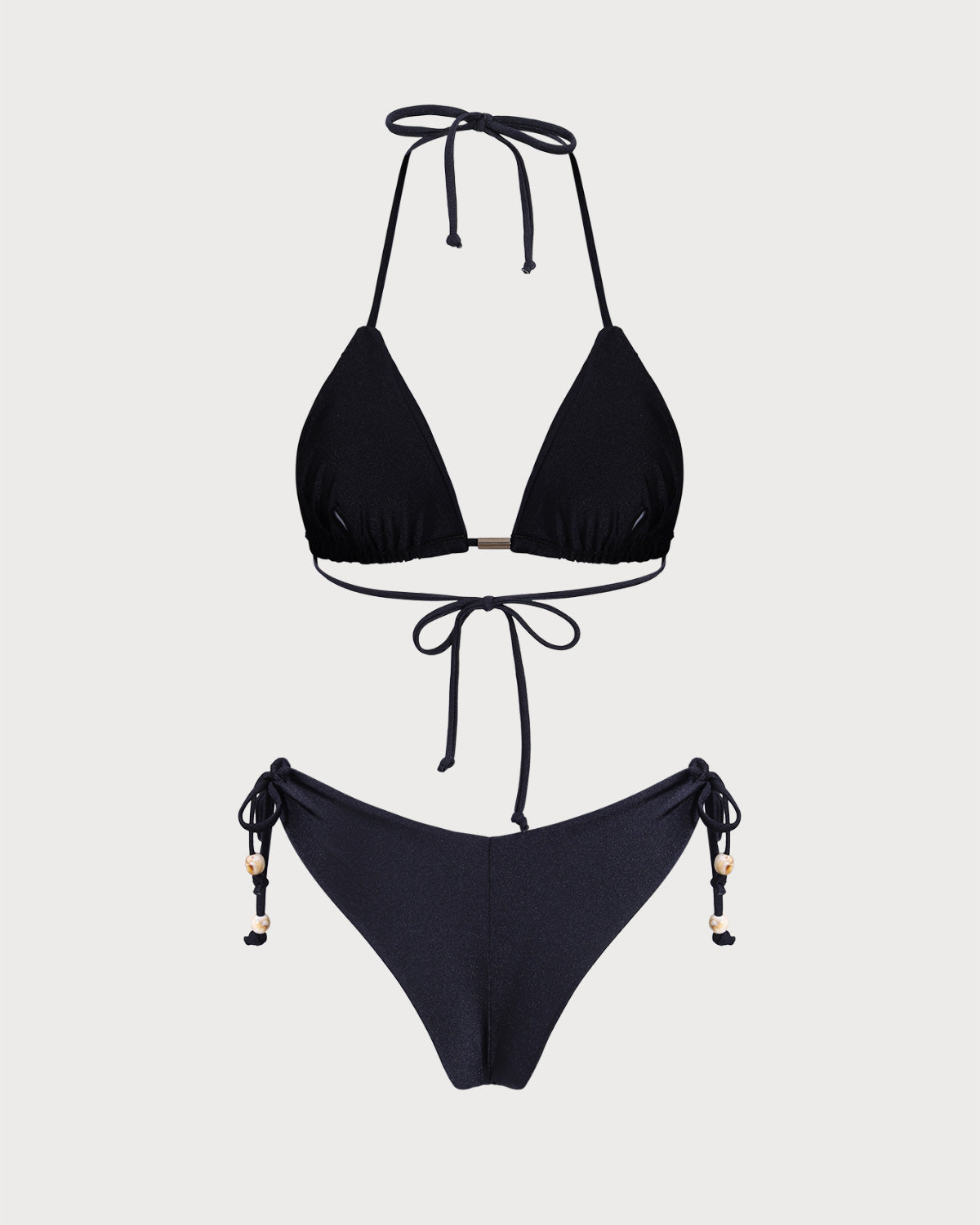 Sueña™ Siyah Boyundan Bağlamalı Üçgen Bikini Takımı