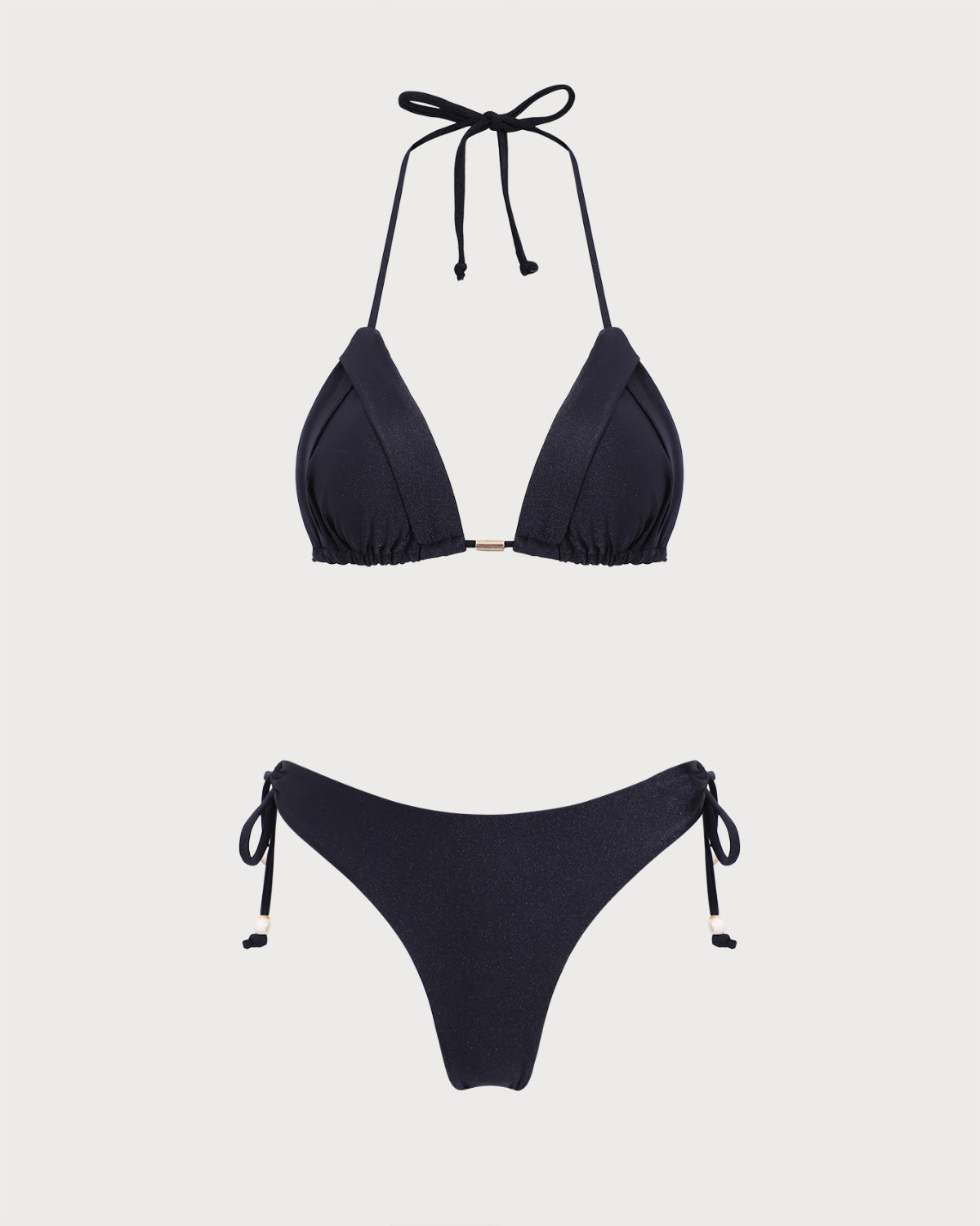 Sueña™ Siyah Boyundan Bağlamalı Üçgen Bikini Takımı