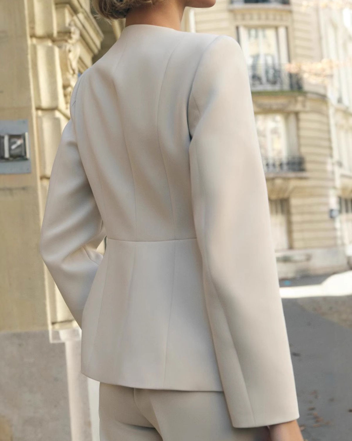 Kayısı Düğmeli Cep Blazer